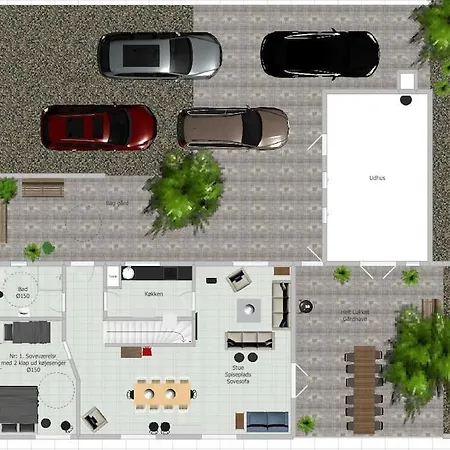 Vakantiehuis By Hus Blokhus-hune Til 10 Pers Privat Gardhave *